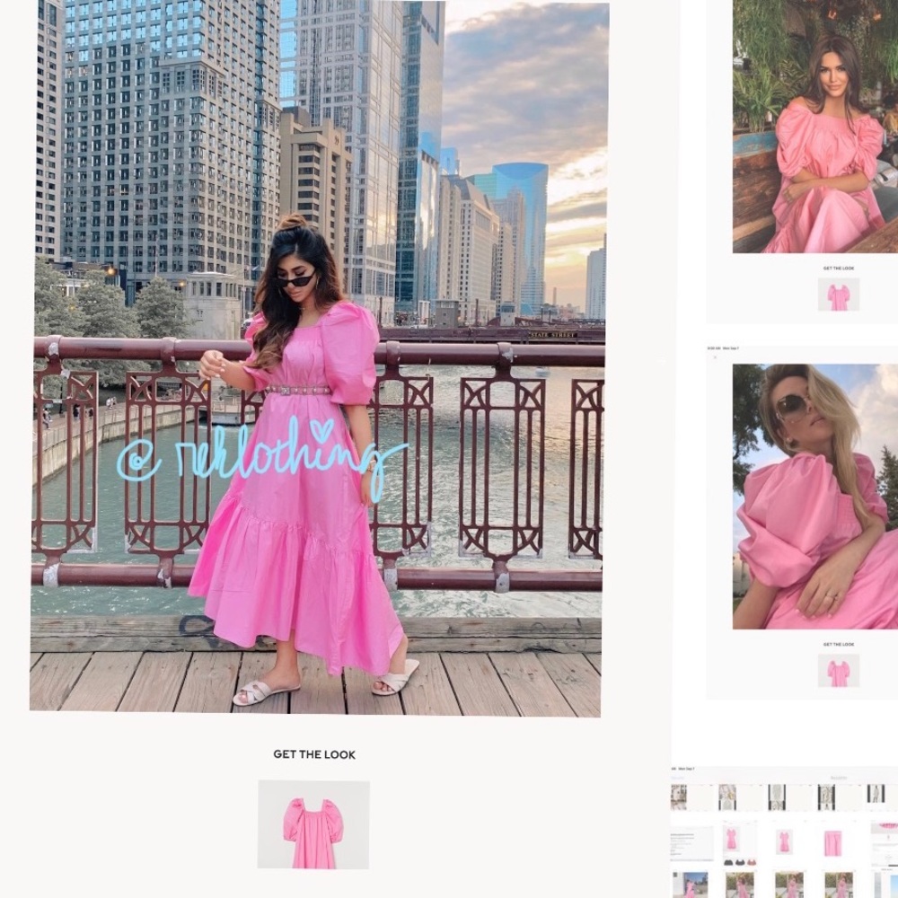 SOLD! Pink Square-neck Voluminous-puff shoulder - Picture 7 of 14